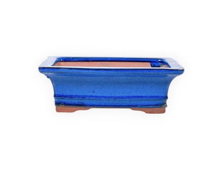 Pot 17,5 cm rectangulaire bleu