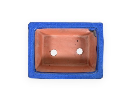 Pot 17,5 cm rectangular blue