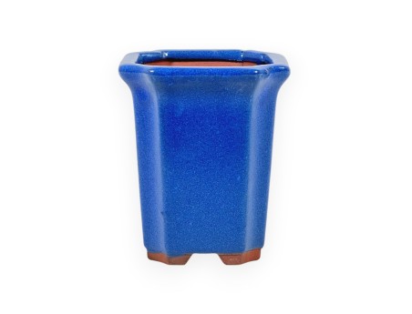 Pot 8,5 cm carré bleu