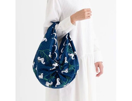 Furoshiki Lily & white Handles Set
