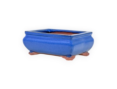 Pot 15 cm rectangulaire bleu