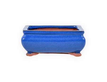 Pot 15 cm rectangular blue