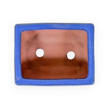Maceta 15 cm rectangular azul