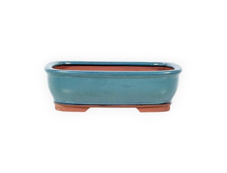 Pot 18,5 cm rectangular cyan
