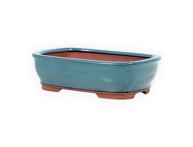 Pot 18,5 cm rectangulaire cyan 2