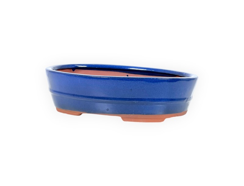 Vaso 26,5 cm ovale blu