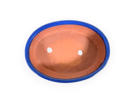 Maceta 26,5 oval azul