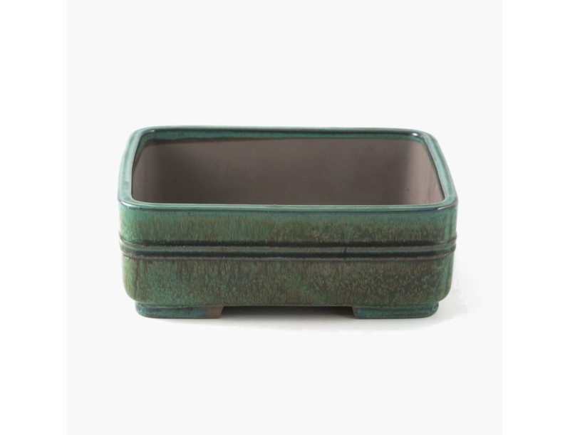 Vaso 25 cm rettangolare verde