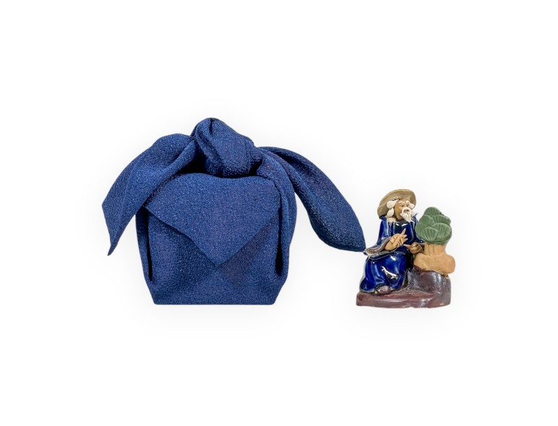 Set Statuettes de bonsaïst & Furoshiki 45 cm