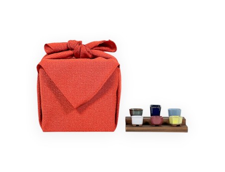 Set Mini Vasetti & Furoshiki rosso 45cm