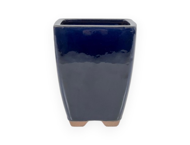 Vaas 11,5 cm vierkant blauw