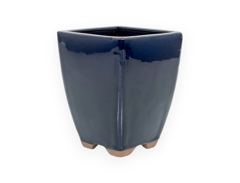 Pot 11,5 cm square blue