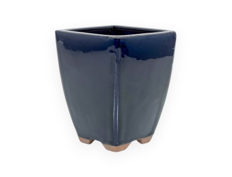 Vaas 11,5 cm vierkant blauw