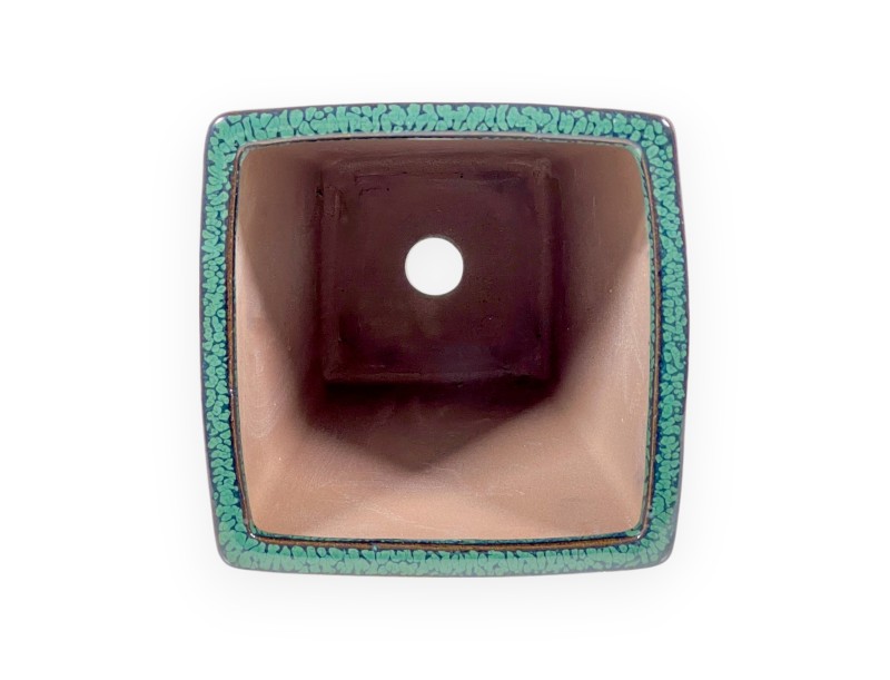 Maceta 11,5 cm cuadrada verde