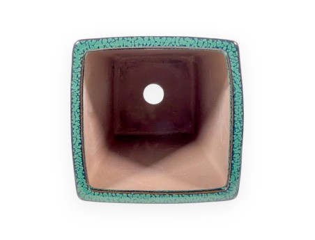 Vaas 11,5 cm vierkant groen