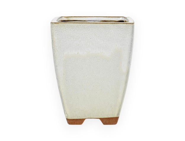 Vaas 11,5 cm vierkant beige