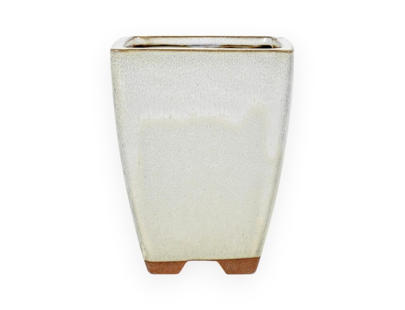 Vaas 11,5 cm vierkant beige