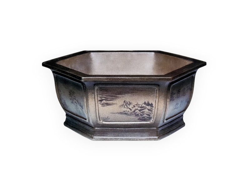 Vaso 51 cm esagonale grès
