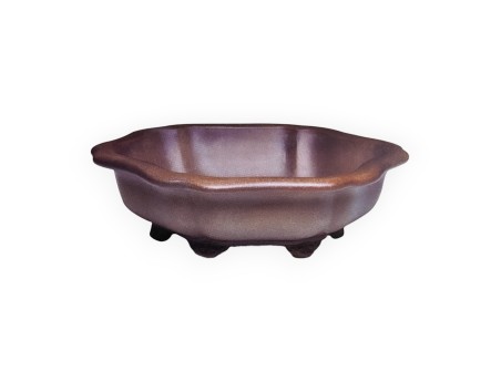 Pot 40 cm hexagonal grès