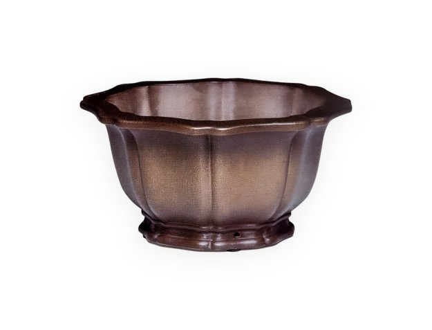 Pot 39 cm octagonal grès