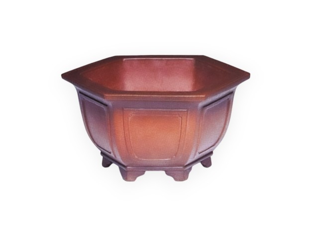 Maceta 30 cm hexagonal grès