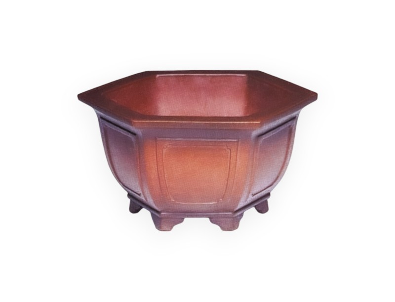 Pot 26 cm zeshoekig grès
