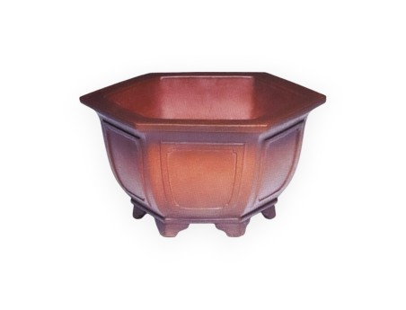 Maceta 26 cm hexagonal grès