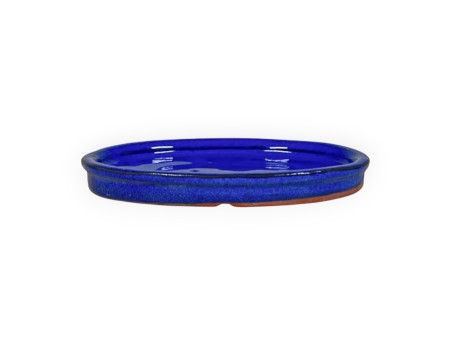Soucoupe 19 cm ovale bleu