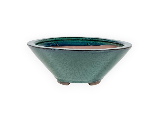 Pot 21 cm round green