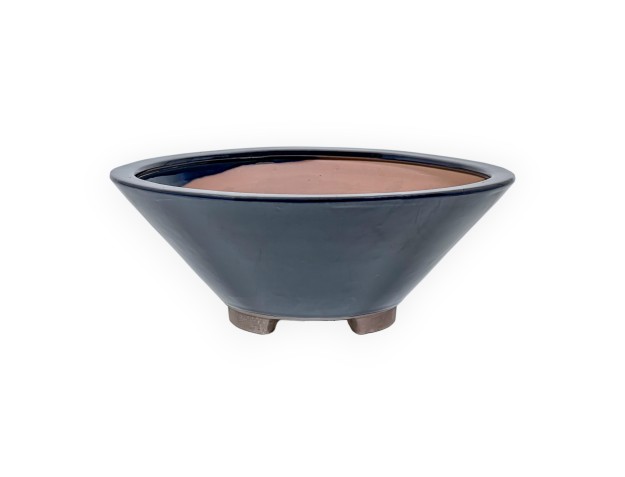 Pot 31 cm round blue