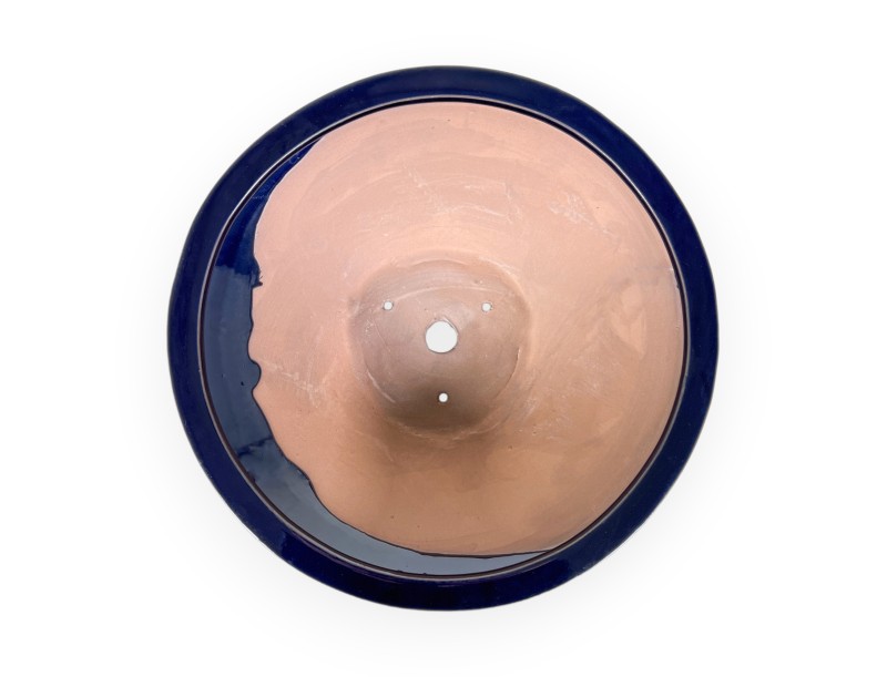 Pot 31 cm round blue