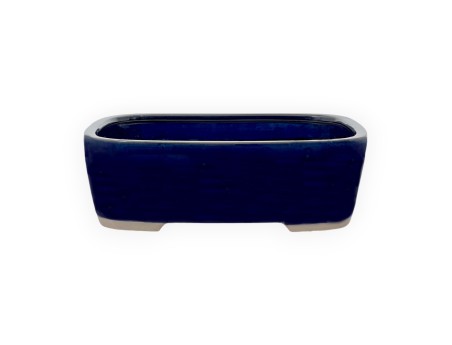 Pot 21 cm oval blue