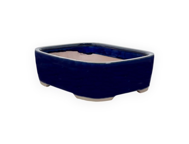 Topf 21 cm oval blau 2