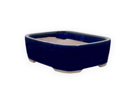 Vaso 21 cm ovale blu
