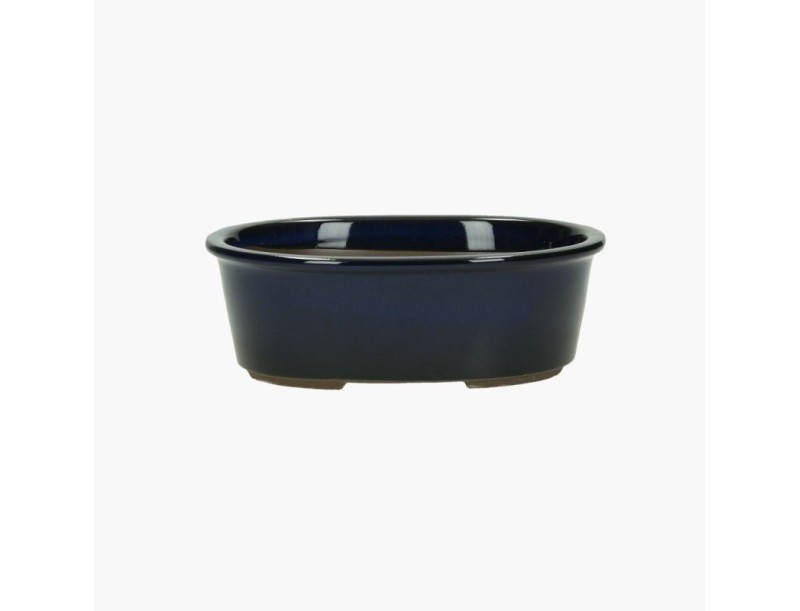 Ovaal geglazuurde aardewerk Japanse Bonsai pot - 15 cm