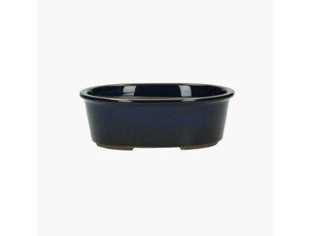 Vaso Bonsai Giapponese Ovale in Grès Smaltato - 15 cm