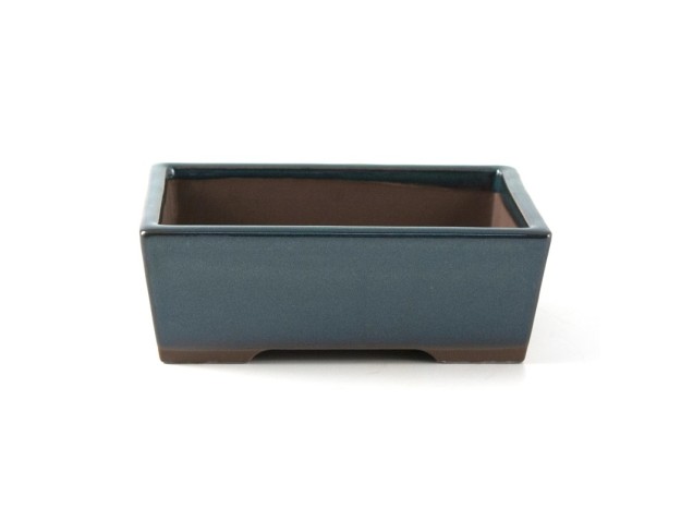Rechthoekig geglazuurde aardewerk Japanse Bonsai pot - 18,5 cm
