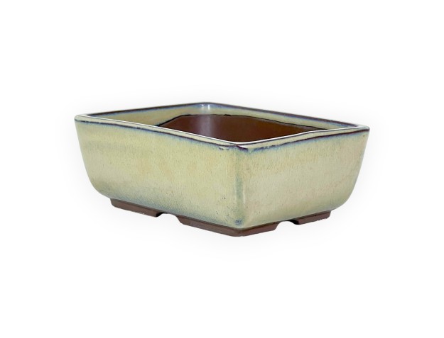 Pot rectangulaire en grès émaillé pour bonsaïs japonais - 14 cm 2