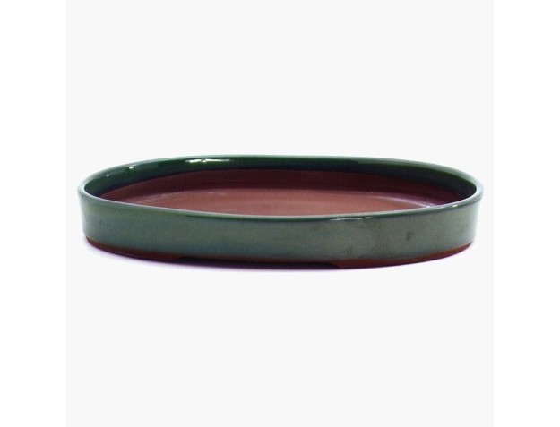 Maceta oval de gres esmaltado para Bonsái japonés - 30 cm