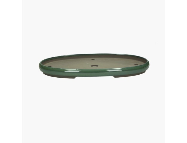 Maceta oval de gres esmaltado para Bonsái japonés - 47,5 cm