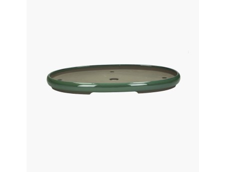 Oval glazed stoneware Japanese Bonsai pot - 47,5 cm