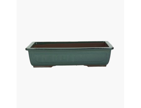 Maceta rectangular gres esmaltado para Bonsái japonés - 28cm