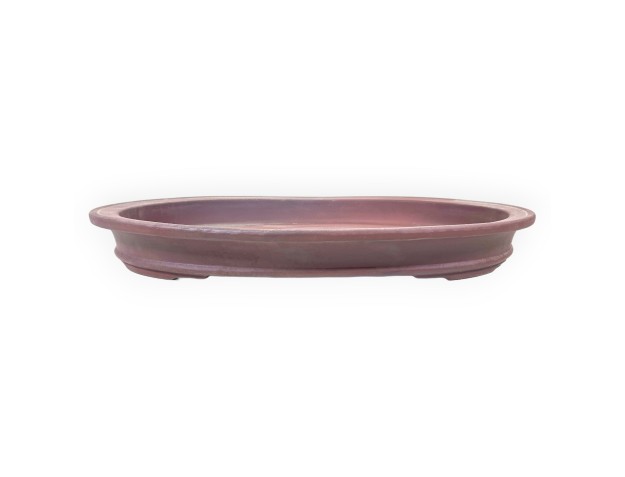 Vaso Bonsai Giapponese Ovale in Grès Non Smaltato - 62,5 cm