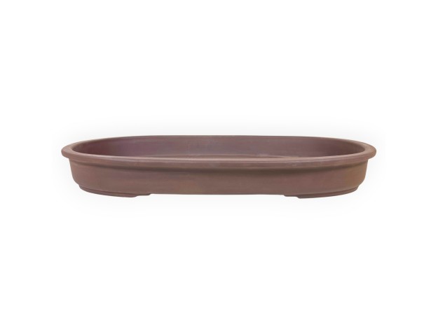 Japanischer Bonsai Topf unglasierter Steingut, oval - 61,5 cm