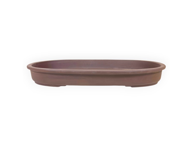 Maceta oval gres no esmaltado para Bonsái japonés - 61,5 cm