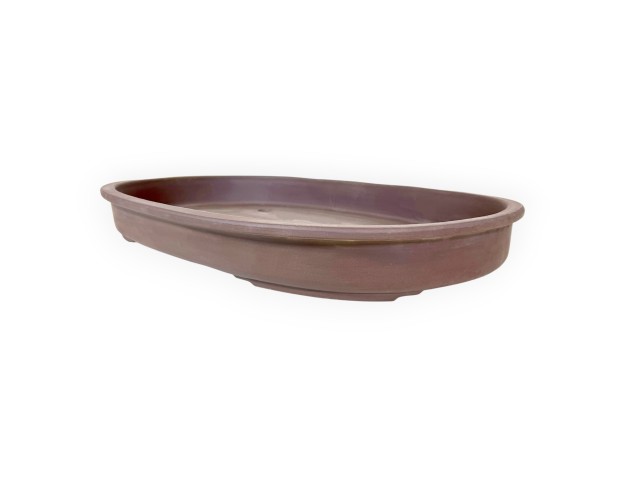 Japanischer Bonsai Topf unglasierter Steingut, oval - 61,5 cm 2
