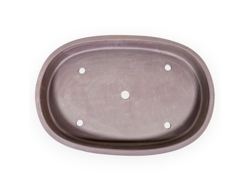 Oval unglazed stoneware Japanese Bonsai pot - 61,5 cm