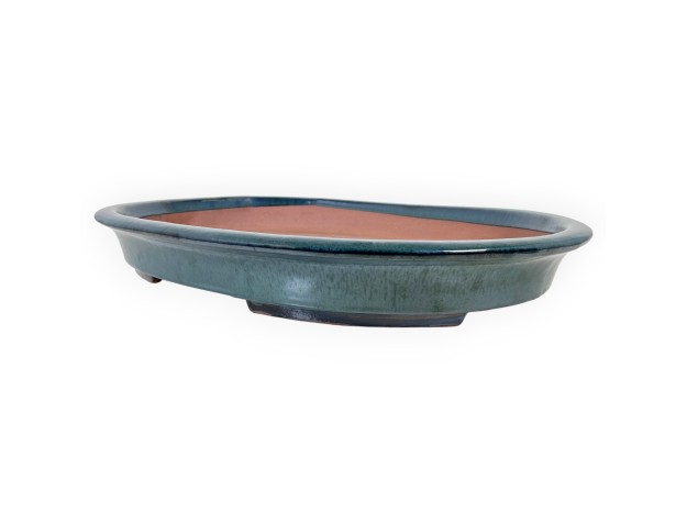 Oval glazed stoneware Chinese Bonsai pot - 66,5 cm 2