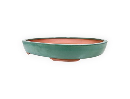 Oval glazed stoneware Chinese Bonsai pot - 65 cm