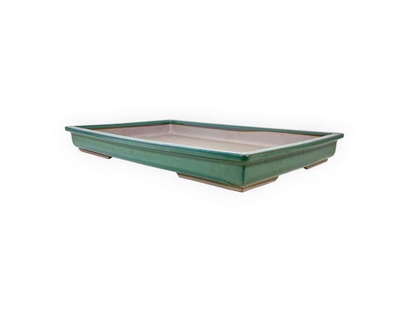 Maceta rectangular de gres esmaltado para Bonsái japonés - 61,5 cm